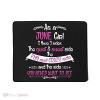 June Girl Sweet But Crazy Funny Birthday Mousepad thumb 0