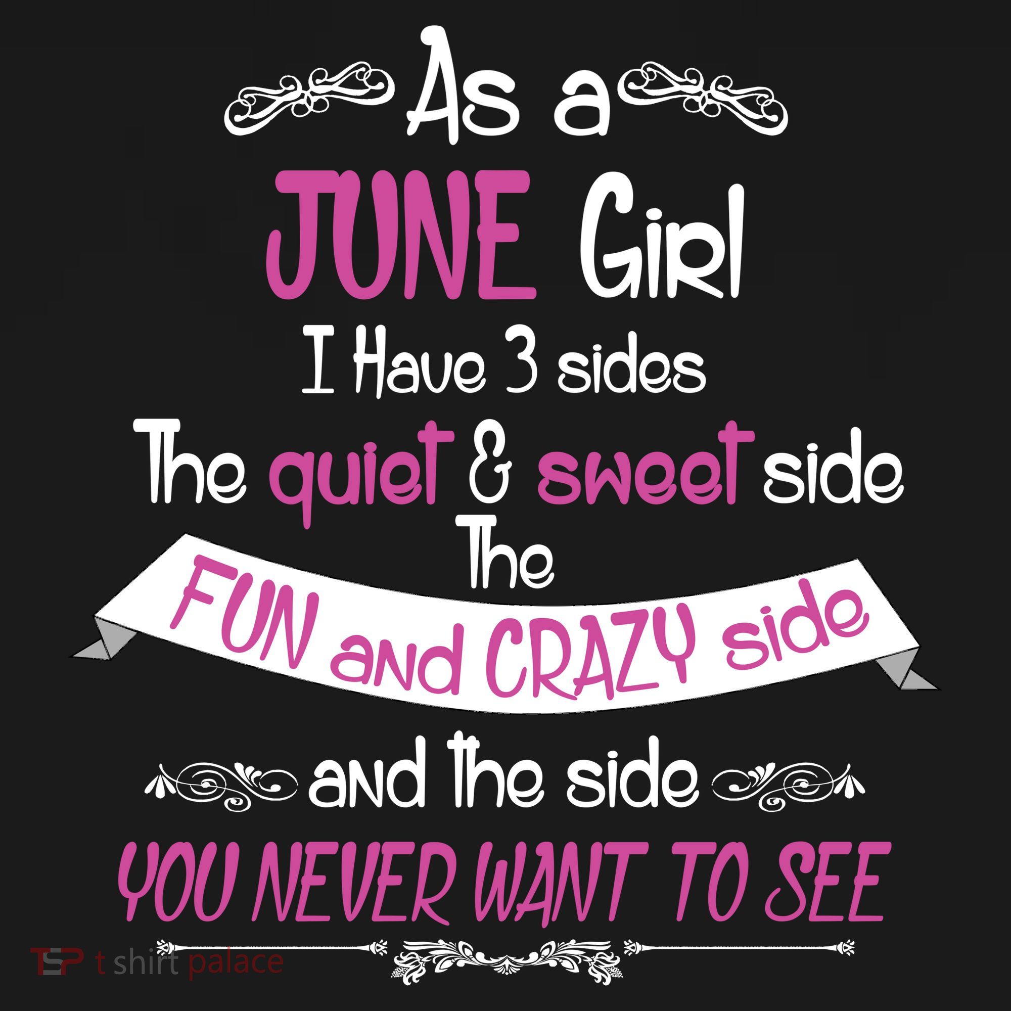 June Girl Sweet But Crazy Funny Birthday Mousepad