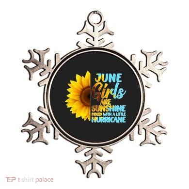 June Girls Are Sunshine Mixed With A Little Hurricane Ornament