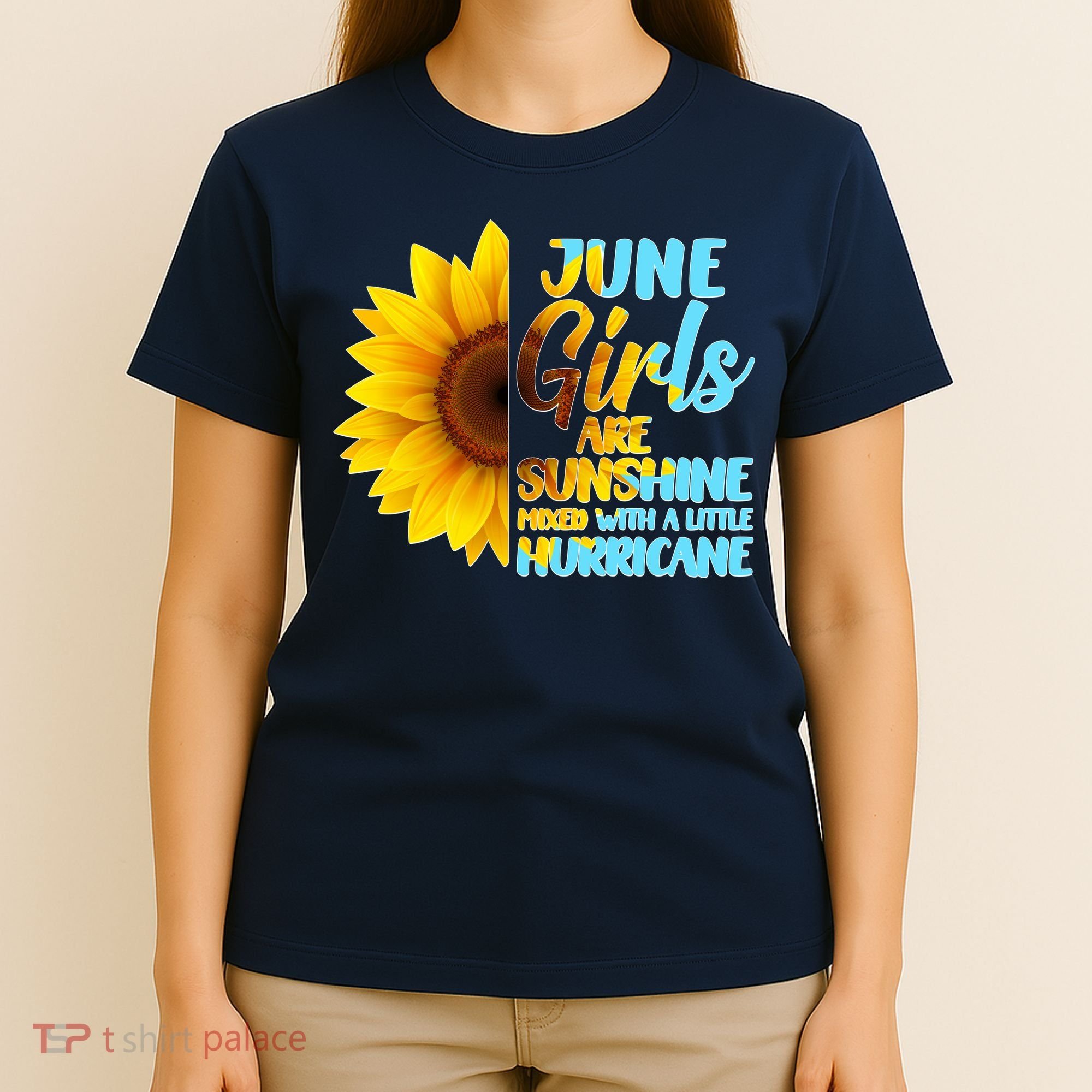 June Girls Are Sunshine Mixed With A Little Hurricane T-Shirt