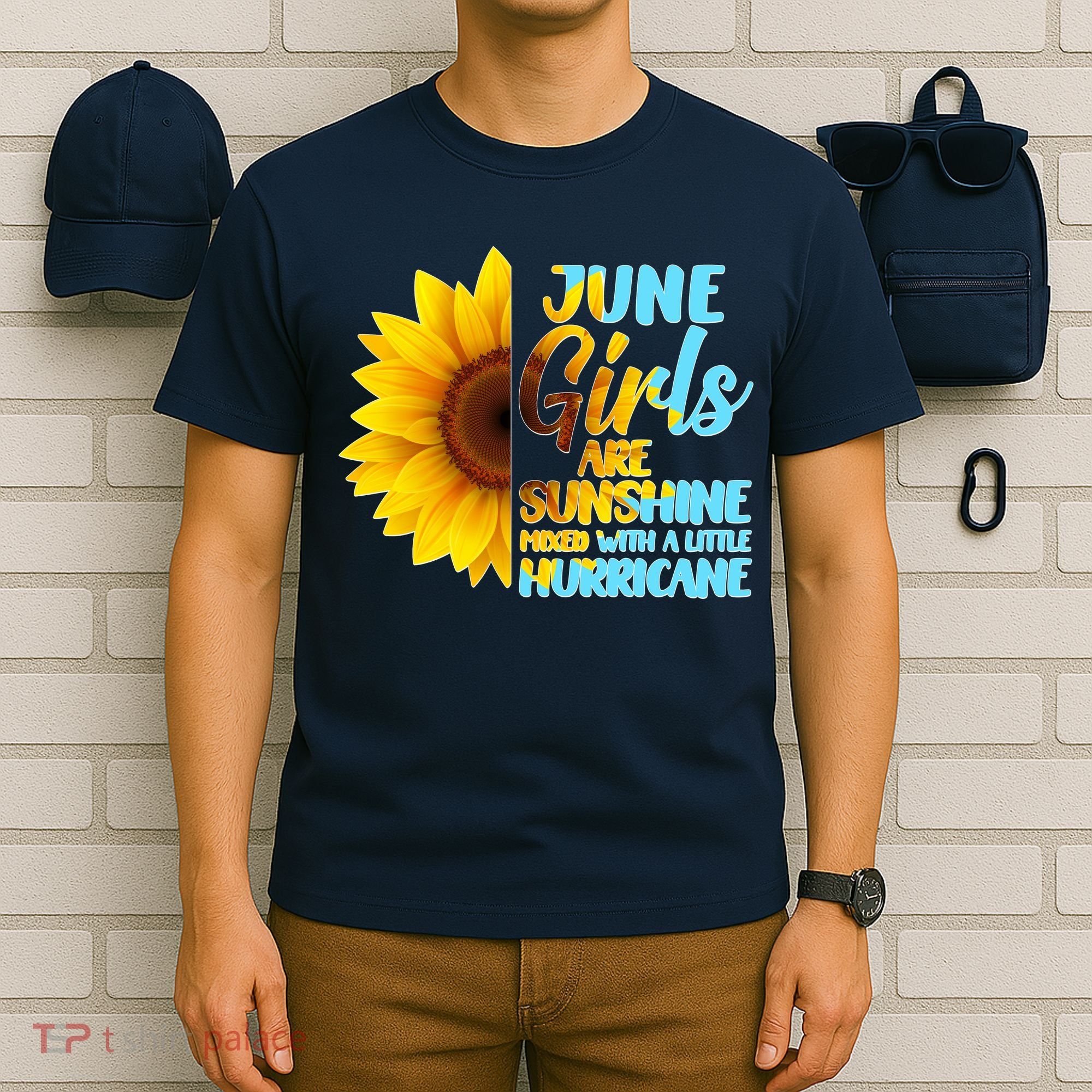 June Girls Are Sunshine Mixed With A Little Hurricane T-Shirt