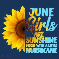 June Girls Are Sunshine Mixed With A Little Hurricane T-Shirt thumb 7