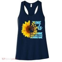 June Girls Are Sunshine Mixed With A Little Hurricane Women's Tank Top thumb 0