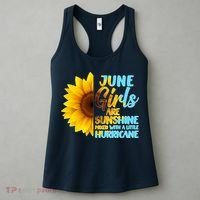 June Girls Are Sunshine Mixed With A Little Hurricane Women's Tank Top thumb 3