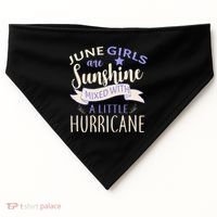 June Girls Are Sunshine Mixed With Hurricane USA-Made Doggie Bandana thumb 0