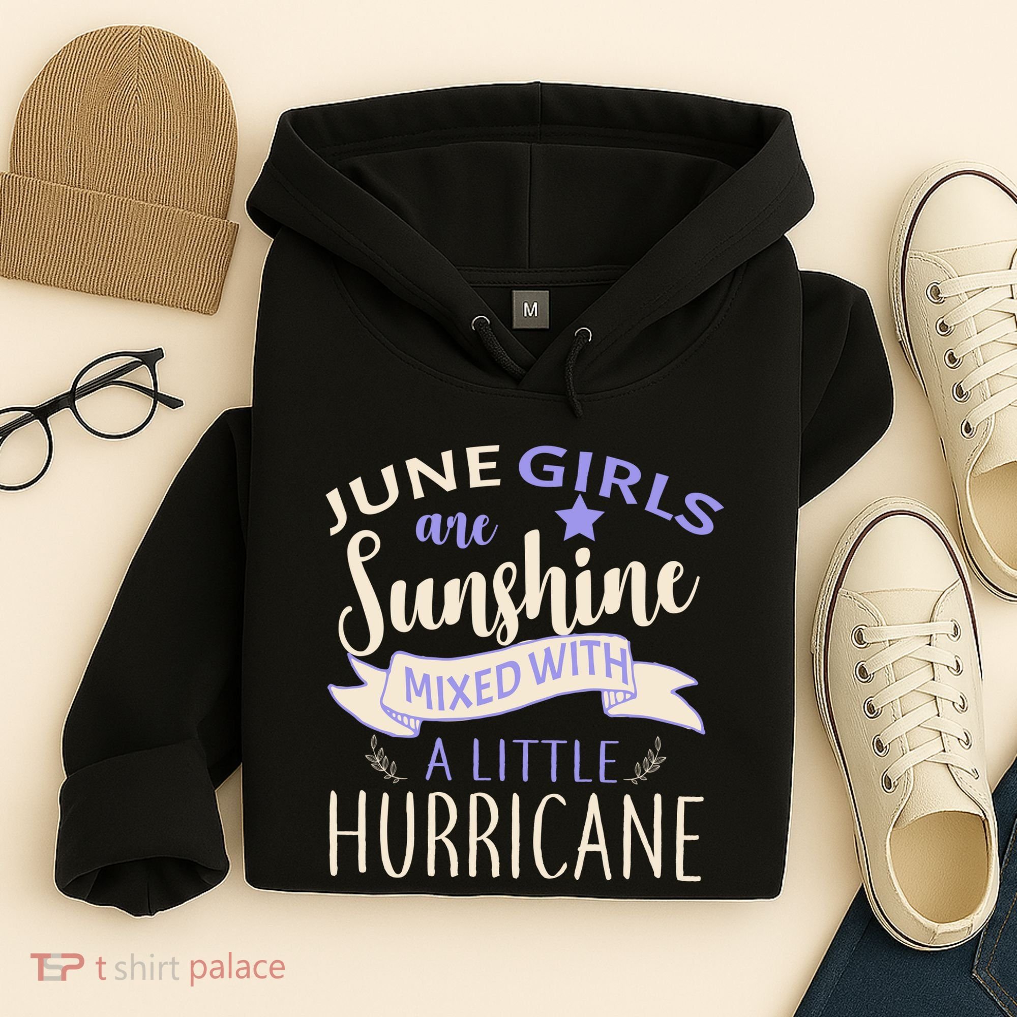 June Girls Are Sunshine Mixed With Hurricane Hoodie