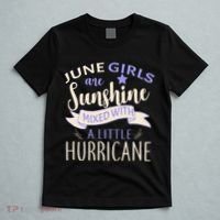 June Girls Are Sunshine Mixed With Hurricane T-Shirt thumb 5
