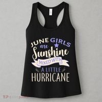 June Girls Are Sunshine Mixed With Hurricane Women's Tank Top thumb 3