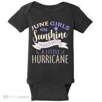 June Girls Are Sunshine Mixed With Hurricane Baby Bodysuit thumb 0