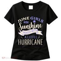 June Girls Are Sunshine Mixed With Hurricane Women's T-Shirt thumb 0