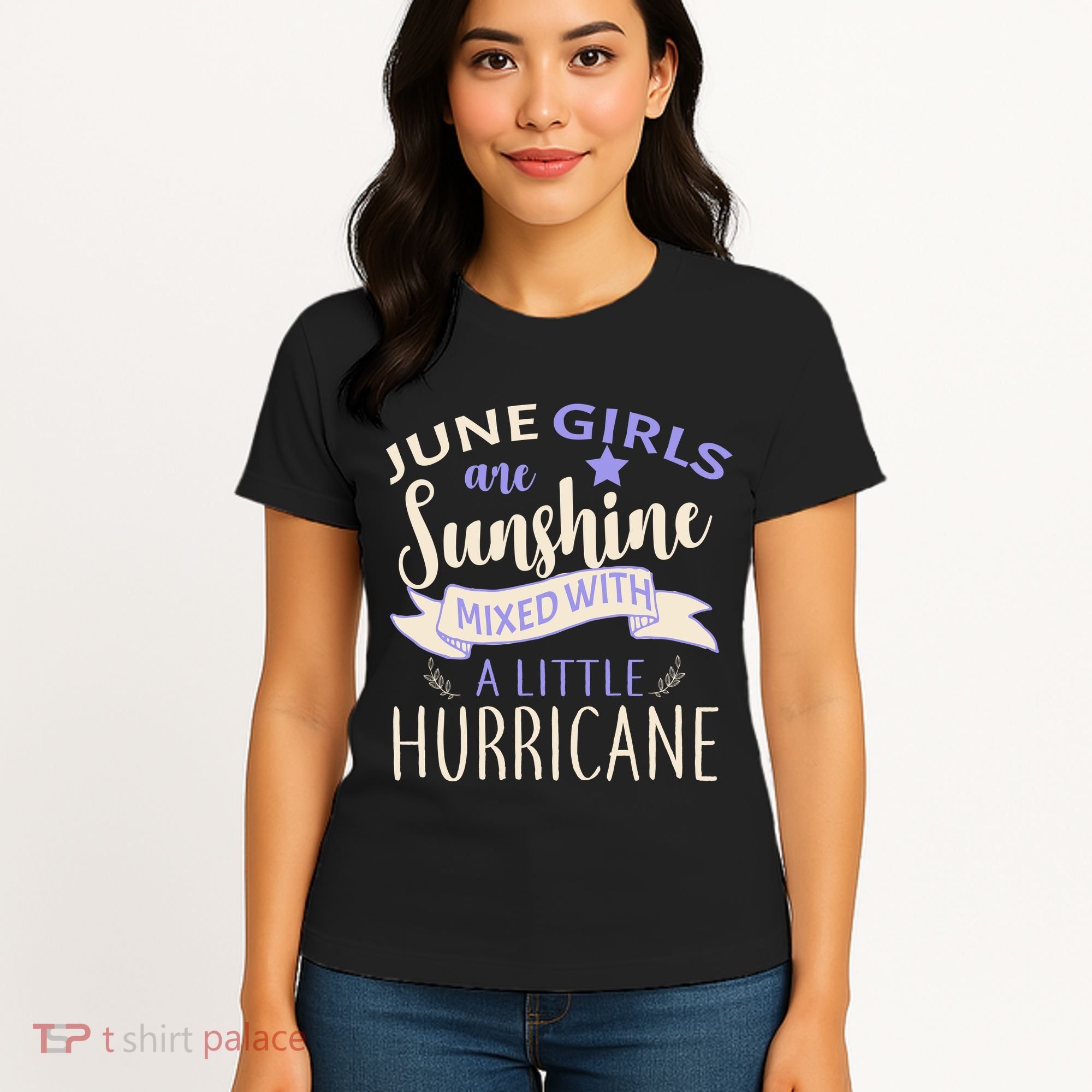 June Girls Are Sunshine Mixed With Hurricane Women's T-Shirt