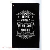 June Woman Funny Birthday Golf Towel thumb 0
