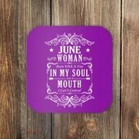 June Woman Funny Birthday Coaster thumb 0