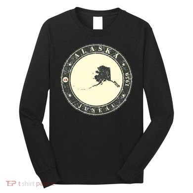 Juneau Alaska Retro Long Sleeve Shirt