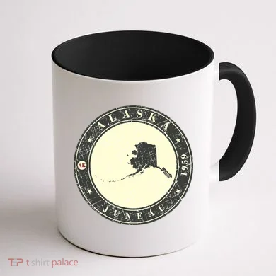 Juneau Alaska Retro Coffee Mug back