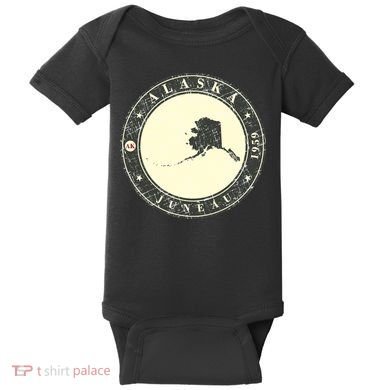 Juneau Alaska Retro Baby Bodysuit