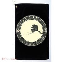 Juneau Alaska Retro Golf Towel thumb 0