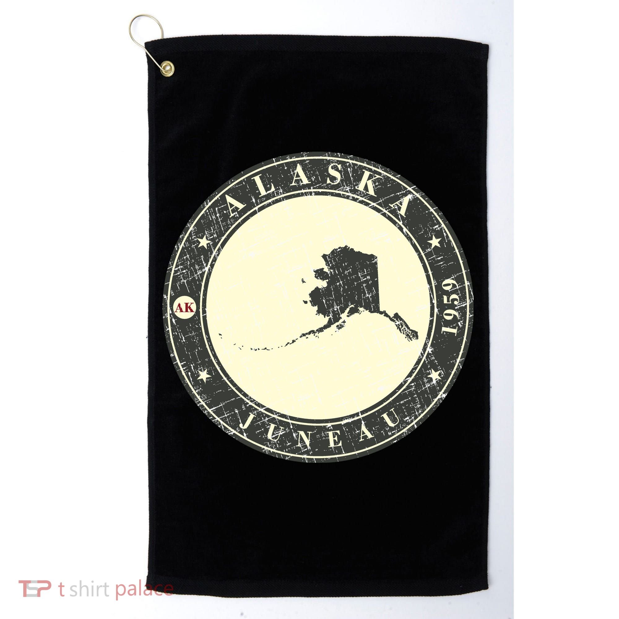 Juneau Alaska Retro Golf Towel