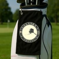 Juneau Alaska Retro Golf Towel thumb 2