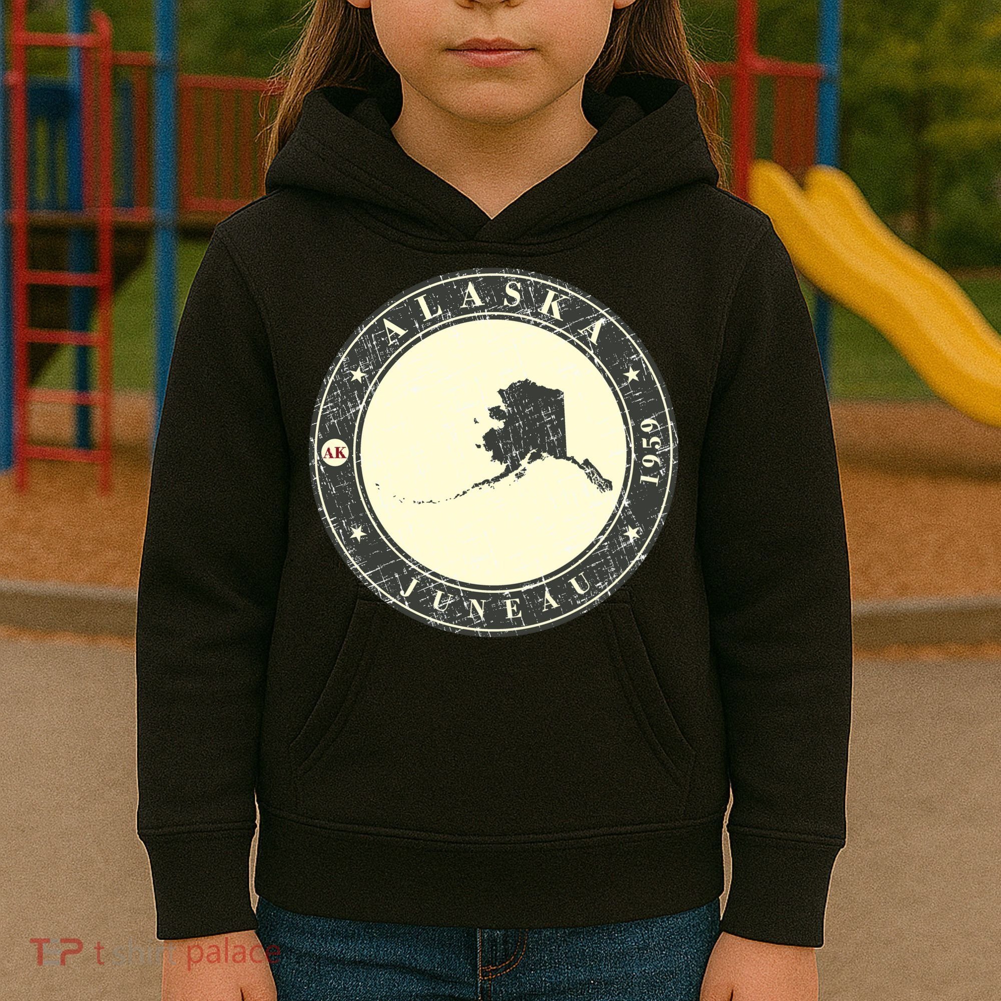Juneau Alaska Retro Kids Hoodie