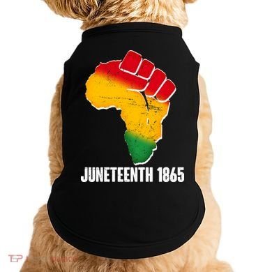 Juneteenth 1865 Africa Map Fist Doggie Tank