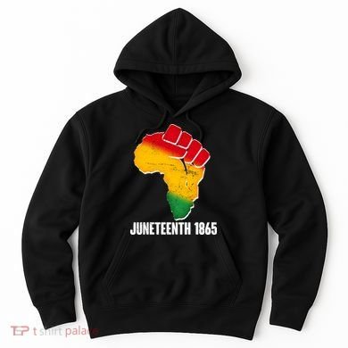 Juneteenth 1865 Africa Map Fist Hoodie