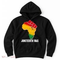Juneteenth 1865 Africa Map Fist Hoodie thumb 0