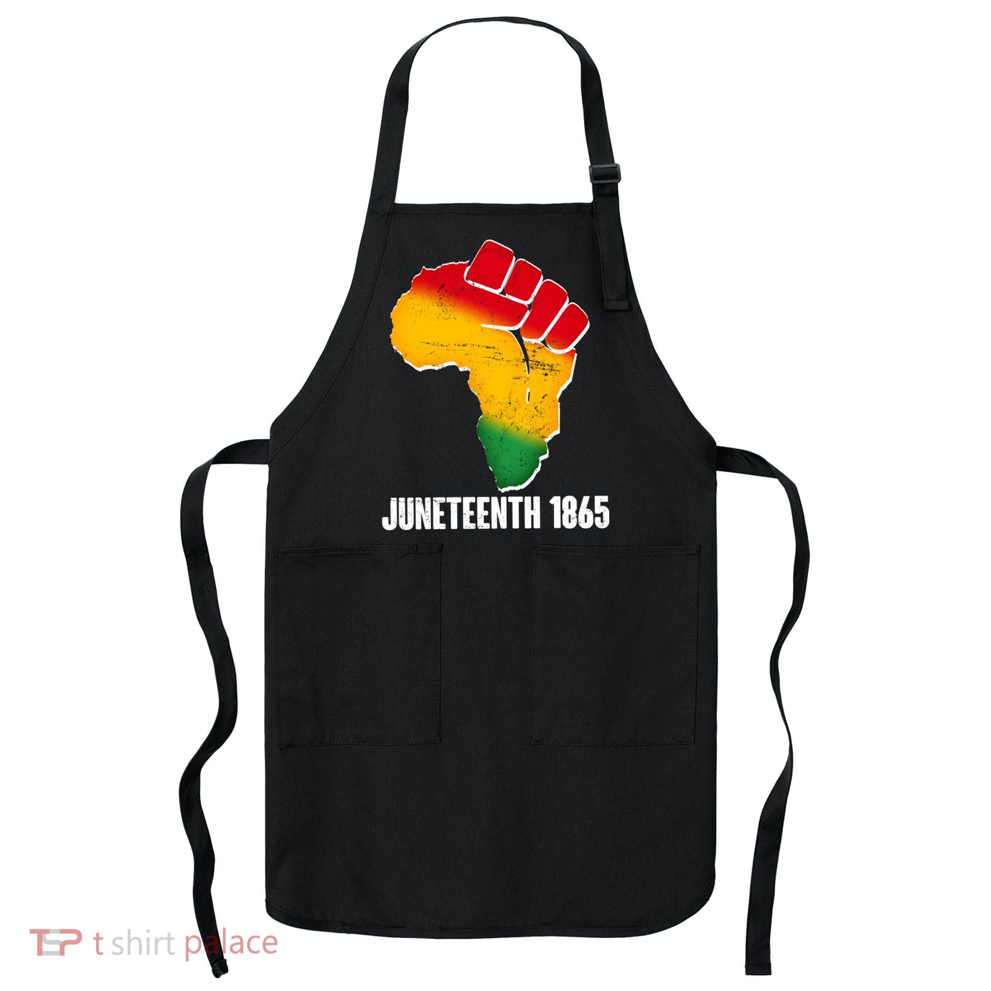 Juneteenth 1865 Africa Map Fist Apron