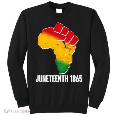 Juneteenth 1865 Africa Map Fist Sweatshirt