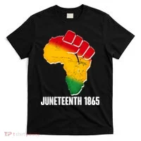 Juneteenth 1865 Africa Map Fist T-Shirt thumb 0