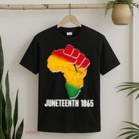 Juneteenth 1865 Africa Map Fist T-Shirt thumb 2