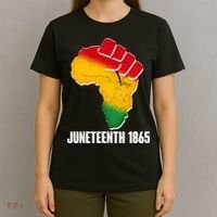 Juneteenth 1865 Africa Map Fist T-Shirt thumb 4