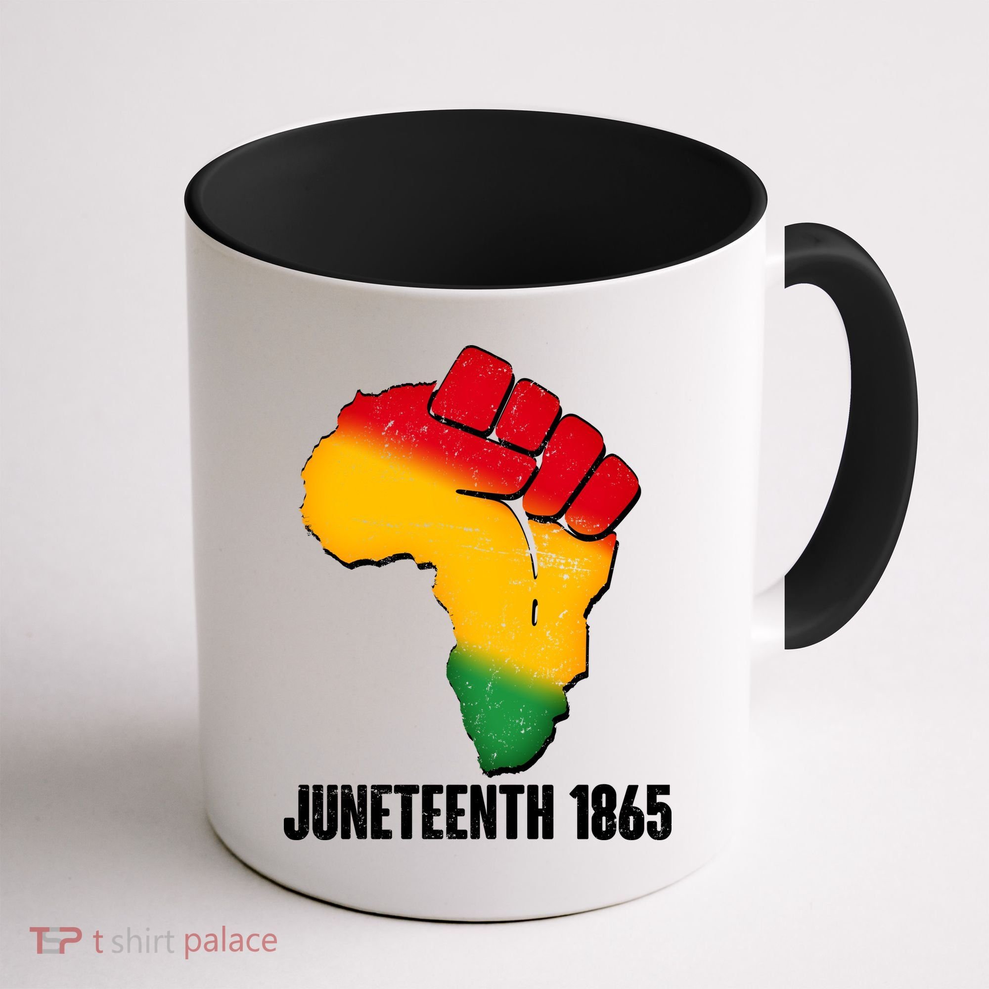 Juneteenth 1865 Africa Map Fist Coffee Mug