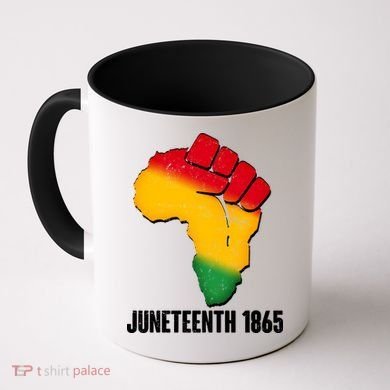 Juneteenth 1865 Africa Map Fist Coffee Mug