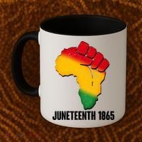Juneteenth 1865 Africa Map Fist Coffee Mug thumb 2
