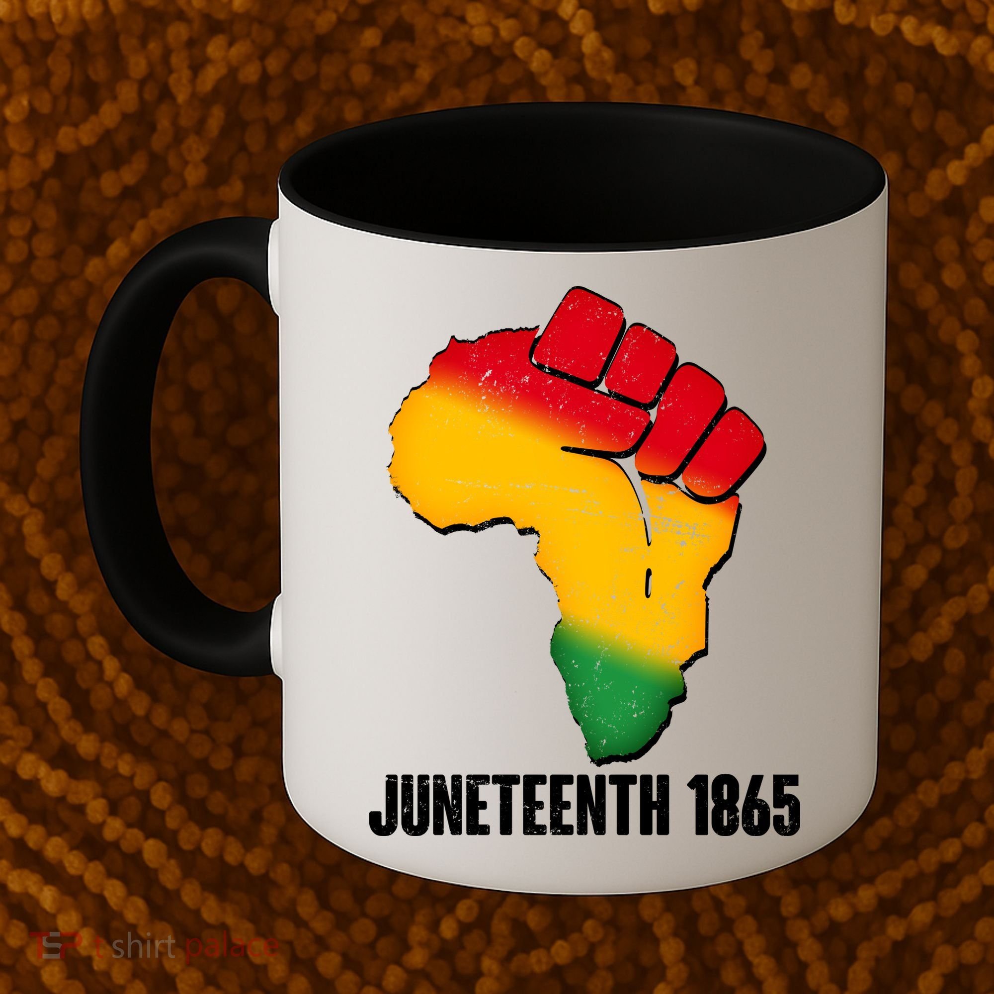Juneteenth 1865 Africa Map Fist Coffee Mug
