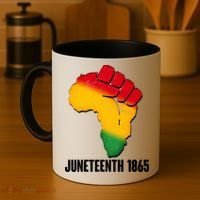 Juneteenth 1865 Africa Map Fist Coffee Mug thumb 4