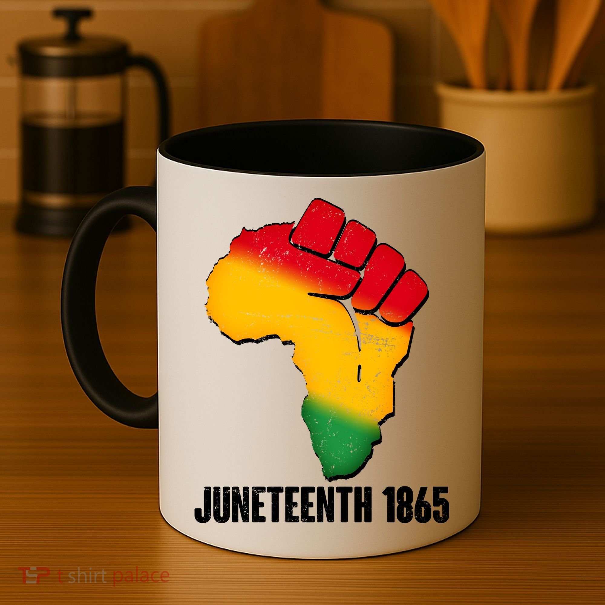 Juneteenth 1865 Africa Map Fist Coffee Mug