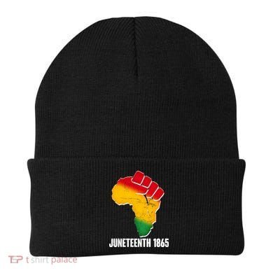 Juneteenth 1865 Africa Map Fist Beanie