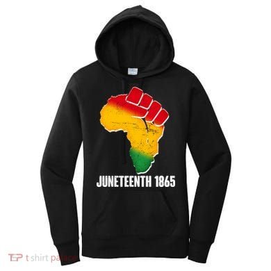 Juneteenth 1865 Africa Map Fist Women's Hoodie