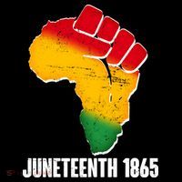Juneteenth 1865 Africa Map Fist Women's Hoodie thumb 2