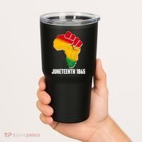 Juneteenth 1865 Africa Map Fist Tumbler thumb 2