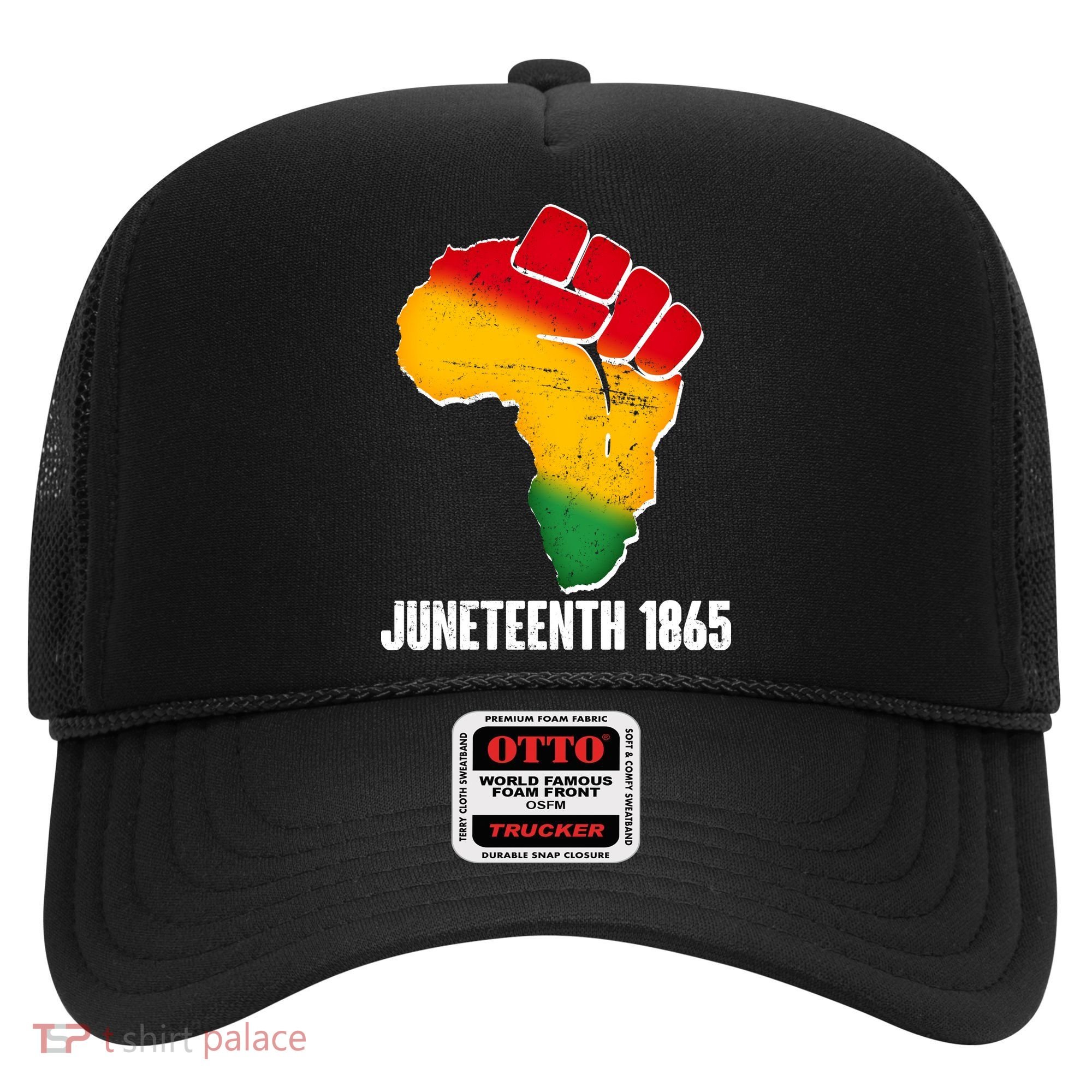 Juneteenth 1865 Africa Map Fist Hat