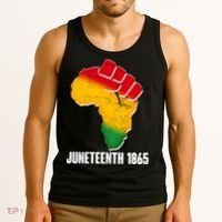 Juneteenth 1865 Africa Map Fist Tank Top thumb 3