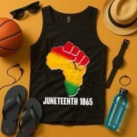 Juneteenth 1865 Africa Map Fist Tank Top thumb 4
