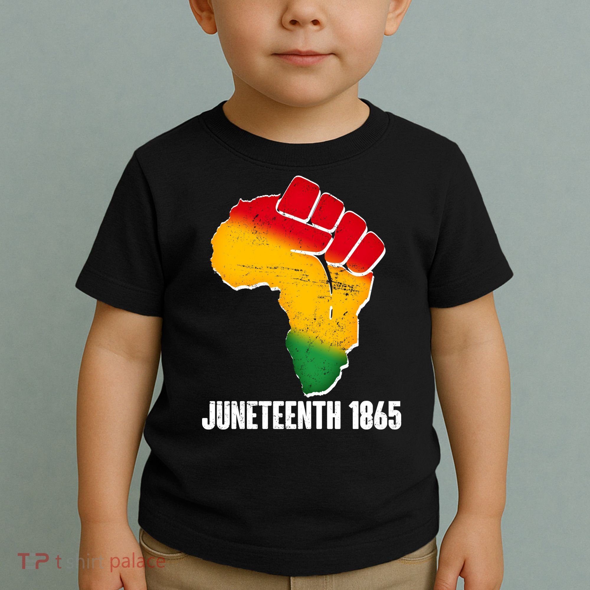 Juneteenth 1865 Africa Map Fist Toddler T-Shirt