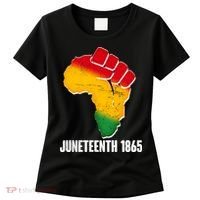 Juneteenth 1865 Africa Map Fist Women's T-Shirt thumb 0