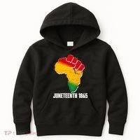 Juneteenth 1865 Africa Map Fist Kids Hoodie thumb 0