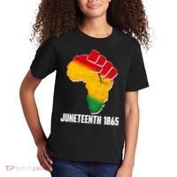 Juneteenth 1865 Africa Map Fist Kids T-Shirt thumb 2