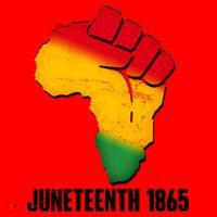 Juneteenth 1865 Africa Map Fist Santa Hat thumb 1